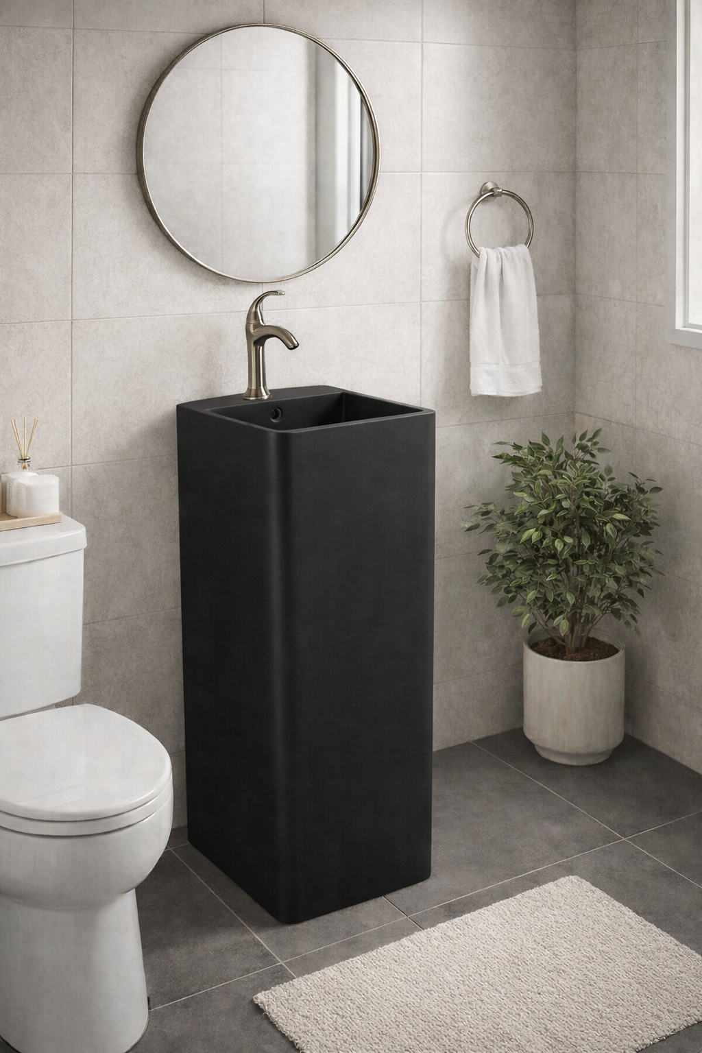 مغسلة برميل 3198 - اسود مطفي (1) مغسلة برميل 3198 - اسود مطفي - الصورة 1