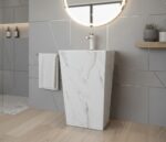 مغسلة برميل مرخم ابيض 001