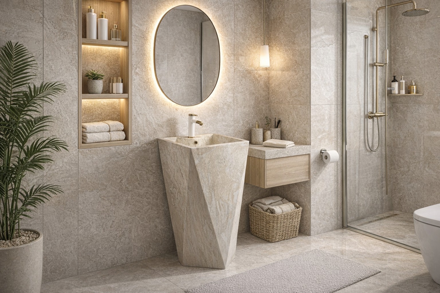 مغسلة برميل مرخم بيج 003 مغسلة برميل مرخم بيج 003 - الصورة 1