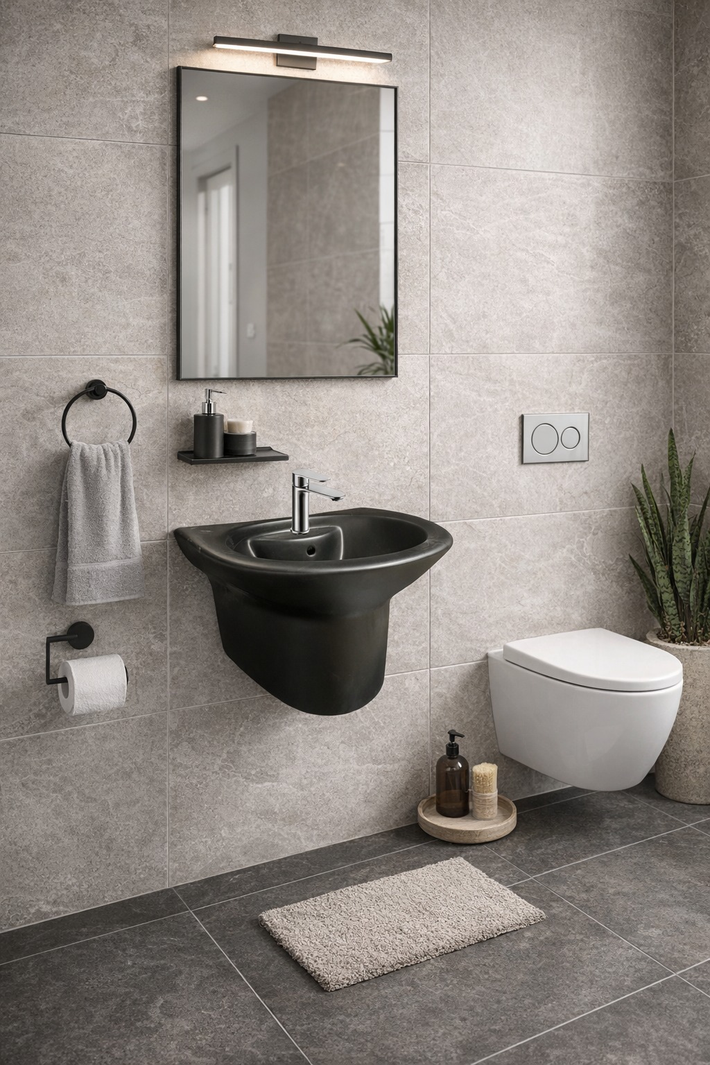 مغسله معلقه دائريه - اسود مطفي 0011 مغسله معلقه دائريه - اسود مطفي 0011 - الصورة 1