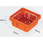 ⁦علبة قسام بلاستيك برتقالي مربع 10*10⁩ - الصورة ⁦2⁩