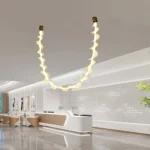 نحف مودرن زيتي لون الانارة اصفر 48 واط