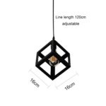 ⁦إنارة معلقة مفرد لون الشكل اسود تصميم عصري وفاخر⁩ - الصورة ⁦2⁩