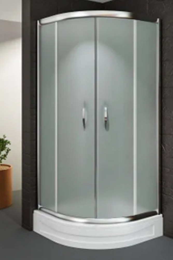 150ac7b3-d069-4475-8dd4-6c99b9f2e6de-667 (1) كبينة استحمام زوايه لون ثلجي 80*80 اطار بدون شاور كروم - الصورة 1