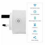 ⁦فيش تحويلة ثلاثي ذكي ابيض متنقل تحكم عن بعد WiFi سهل الاستخدام يعمل باللمس تحكم بالجوال متوافق مع اليكسا وجوجل هوم توفل⁩ - الصورة ⁦4⁩