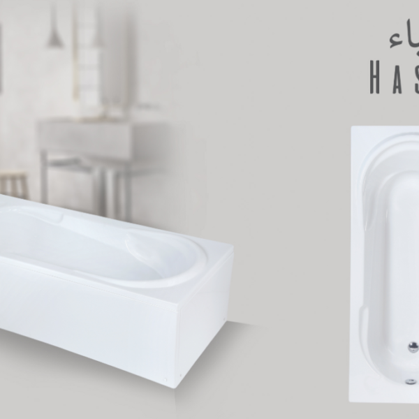 مغطس بحريني حصباء لون ابيض 180*80 بضمان عشر سنوات السعر لايشمل هراب مغطس