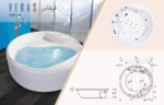 جاكوزي فيغاس فل كامل مقاس 160 صناعه بحريني اجهزه اوربيه النمسا بضمان عسر سنوات على بنل خارجي وسنتين على جميع قطع