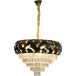 ⁦نجف مودرن ذهبي E14*9L قطر 60 سم⁩ - الصورة ⁦3⁩