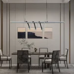 نجف مودرن اسود لون الانارة 3 اضاءات 75 واط مجوز