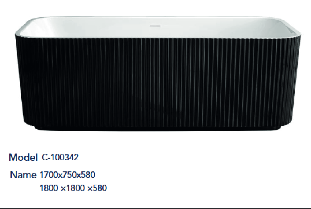 31ca2a26-4d02-46a3-850d-ed09439854cb-1000x671 مغطس كلاسك لون اسود مع ابيض مقاس 170*75 ارتفاع 580 بضمان عشر سنوات - الصورة 1