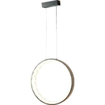 ⁦نجف مودرن فضي لون الانارة 3 اضاءات 55 واط قطر 40 سم⁩ - الصورة ⁦5⁩