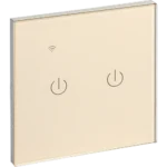 ⁦مفتاح الذكي ثنائي غطاء ذهبي تحكم عن بعد Wifi سهل الاستخدام يعمل باللمس تحكم بالجوال متوافق مع اليكسا وجوجل هوم توفل⁩ - الصورة ⁦2⁩