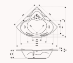 ⁦جاكوزي هابانا فل كامل مقاس 160*60 صناعه بحريني اجهزه اوربيه النمسا بضمان عسر سنوات على بنل خارجي وسنتين على جميع قطع⁩ - الصورة ⁦2⁩