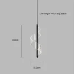 ⁦علاقي مفرد مودرن اسود لون الانارة 3اضاءات⁩ - الصورة ⁦3⁩