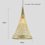 ⁦علاقي قش مفرد E27 قطر 45 سم⁩ - الصورة ⁦5⁩