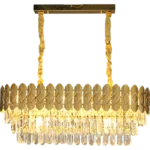 ⁦نجف مودرن ذهبي 800*300 E14*10L⁩ - الصورة ⁦3⁩