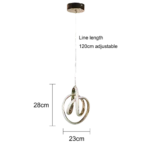 ⁦علاقي مودرن ذهبي لون الانارة 3 اضاءات W20⁩ - الصورة ⁦2⁩