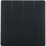 ⁦مفتاح رباعي لون اسود بيانو تصميم حديث مميز⁩ - الصورة ⁦2⁩