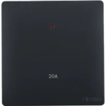 ⁦مفتاح سخان مربع 20 امبير لون اسود بيانو⁩ - الصورة ⁦2⁩