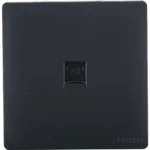 ⁦فيش منفذ هاتف تلفون مفرد لون اسود بيانو⁩ - الصورة ⁦2⁩