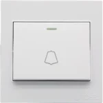 مفتاح جرس لون ابيض ساده توفل