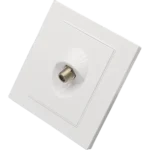 فيش منفذ دش مفرد لون ابيض ساده توفل