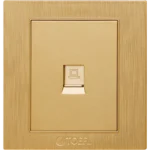 فيش منفذ كمبيوتر مفرد لون ذهبي هادئ توفل