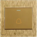 مفتاح جرس لون ذهبي هادئ توفل