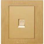 فيش منفذ هاتف تلفون مفرد لون ذهبي هادئ توفل