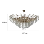 ⁦نجف مودرن ذهبي E14*36L⁩ - الصورة ⁦4⁩