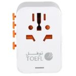 ⁦قسام محول سفر عالمي 100 واط دولي مع 5 منافذ شحن USB (3 USB C) منفذ عالمي للولايات المتحدة الى اوروبا والمملكة المتحدة واستراليا وايرلندا (النوع C/G/A/I)⁩ - الصورة ⁦3⁩