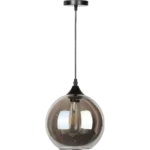 ⁦علاقي مودرن اسود مع رمادي E27*1L مقاس 200 ملم⁩ - الصورة ⁦2⁩