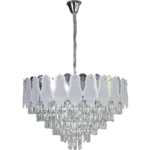 ⁦نجف مودرن فضي E14*15L قطر 80 سم⁩ - الصورة ⁦2⁩