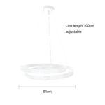 ⁦علاقي مودرن ابيض لون الانارة 3 اضاءات 60 واط⁩ - الصورة ⁦2⁩
