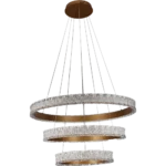 ⁦نجف مودرن ذهبي لون الانارة 3 اضاءات 400*600*800 225 واط⁩ - الصورة ⁦4⁩