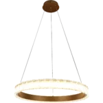 ⁦نجف مودرن ذهبي لون الانارة 3 اضاءات 75 واط قطر 60 سم⁩ - الصورة ⁦3⁩