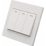 مفتاح ثلاثي لون ابيض ساده توفل