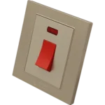 مفتاح سخان مربع طقة حمراء 20 امبير لون ذهبي ملكي توفل