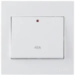 ⁦مفتاح مكيف مربع 45 امبير لون ابيض ساده توفل⁩ - الصورة ⁦2⁩