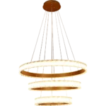 ⁦نجف مودرن ذهبي لون الانارة 3 اضاءات 400*600*800 225 واط⁩ - الصورة ⁦3⁩