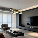 نجف مودرن زيتي لون الانارة 3اضاءات 600*400 65 واط