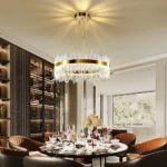 نجف لون الشكل زيتي إضاءة سقف مودرن متعددة الألوان ( شمسي + اصفر + ابيض ) اضاءة فاخرة وجميلة قطر 60 سم (هذا المنتج متاح في جدة و الرياض فقط)