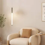 نجف مودرن مترين زيتي لون الانارة اصفر 5 واط