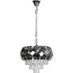 ⁦نجف مودرن فضي E14*5L قطر 40 سم⁩ - الصورة ⁦3⁩