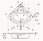 ⁦جاكوزي فرارا فل كامل مقاس 140*140 صناعه بحريني اجهزه اوربيه النمسا بضمان عسر سنوات على بنل خارجي وسنتين على جميع قطع⁩ - الصورة ⁦2⁩