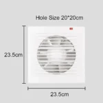 ⁦مروحة شفط سقف دكت مربع شبك 6 بوصه موديل 15 اطار (20*20)⁩ - الصورة ⁦2⁩