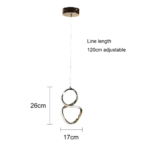 ⁦علاقي مودرن ذهبي لون الانارة 3 اضاءات W12⁩ - الصورة ⁦4⁩