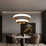 نجف مودرن مقاس 60*40 سم ذهبي لون الانارة اصفر 75 واط