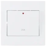 ⁦مفتاح سخان مربع 20 امبير لون ابيض ساده توفل⁩ - الصورة ⁦2⁩