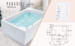 جاكوزي بارادايس فل كامل مقاس 190*130 صناعه بحريني اجهزه اوربيه النمسا بضمان عسر سنوات على بنل خارجي وسنتين على جميع قطع